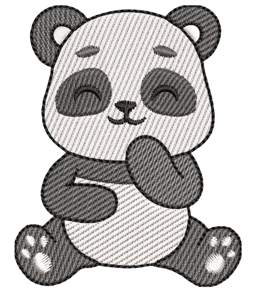 Matriz de Bordado Panda Sentado